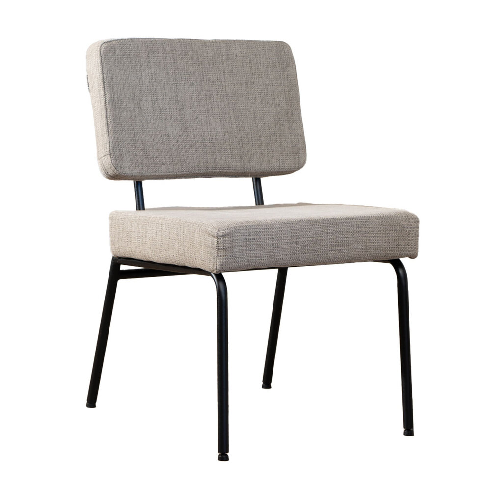 Stoel gerecycled polyester taupe 51 cm