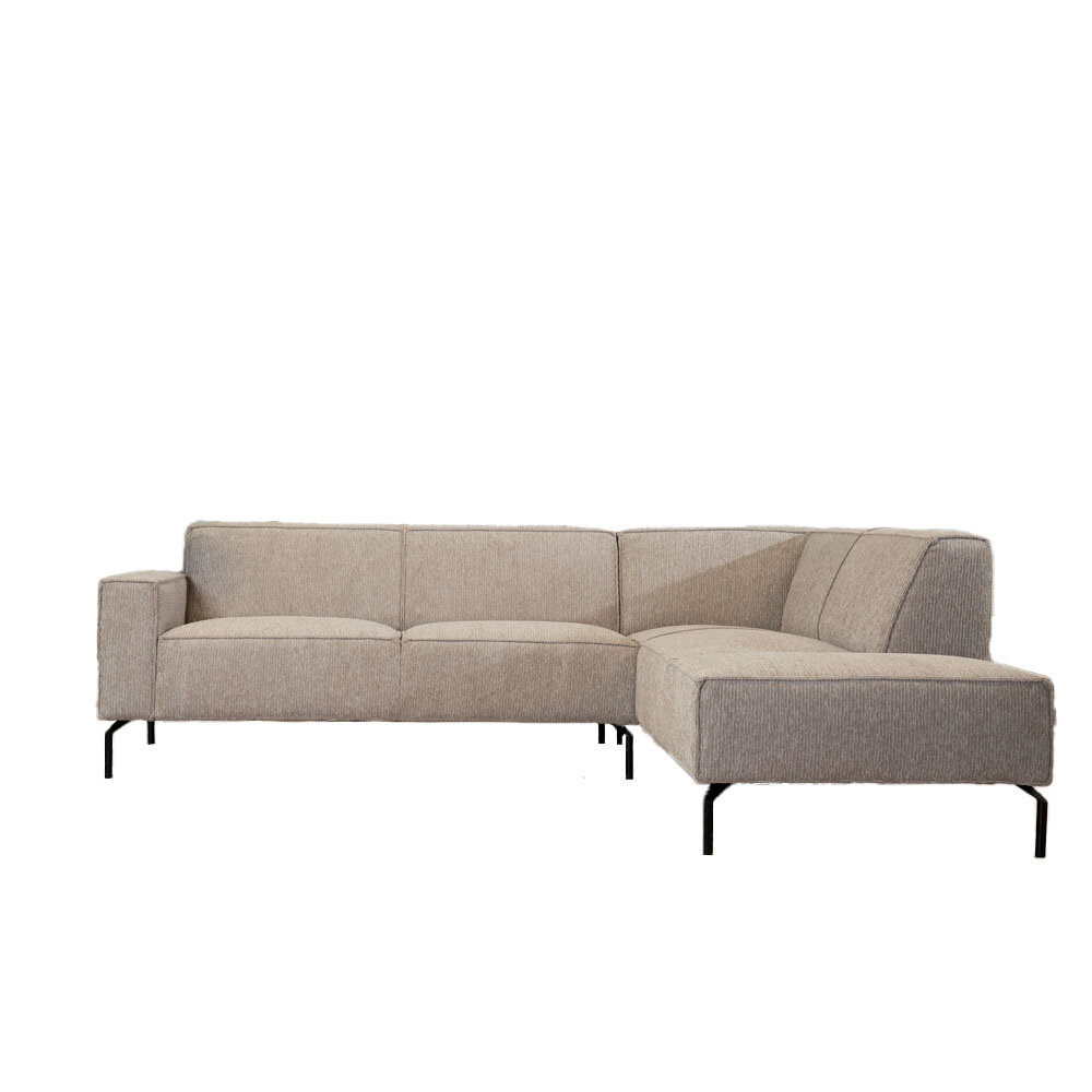 Hoekbank ja taupe rechts 252 cm