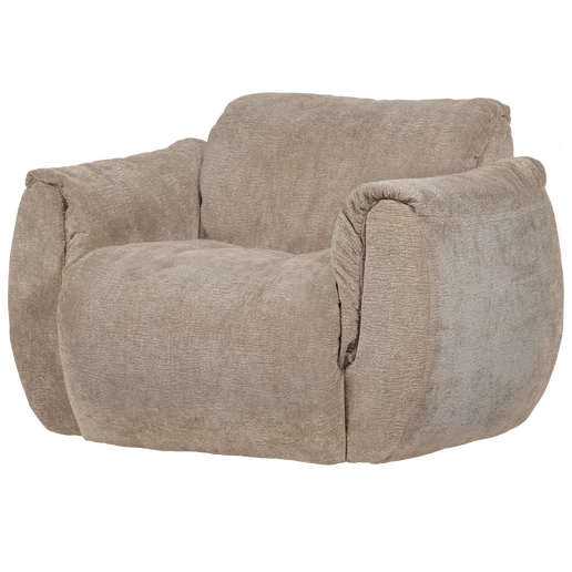 Fauteuil polyester beige 104 × 81 cm hoog