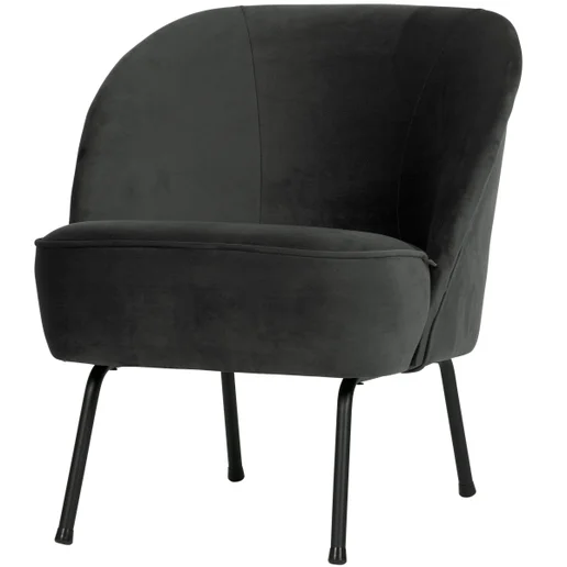 Fauteuil Novmi polyester zwart 57 cm