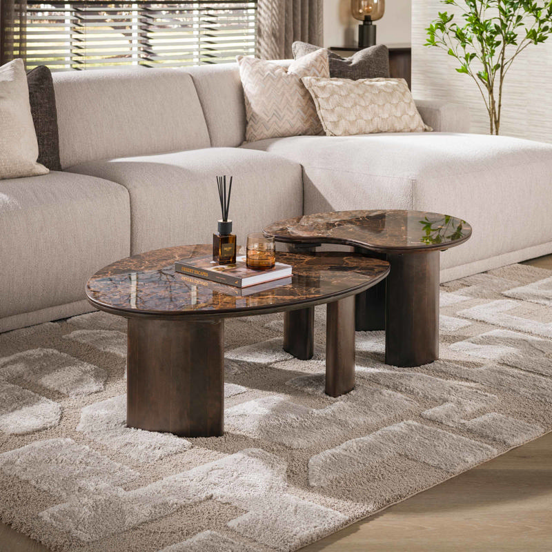 Salontafel Ilen niervormig set van 2