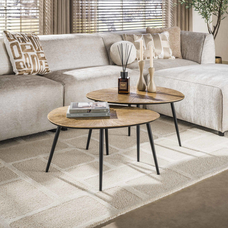 Salontafel organisch set van 2 5