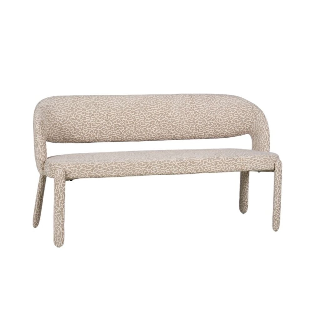 Bankje polyester taupe 160 cm