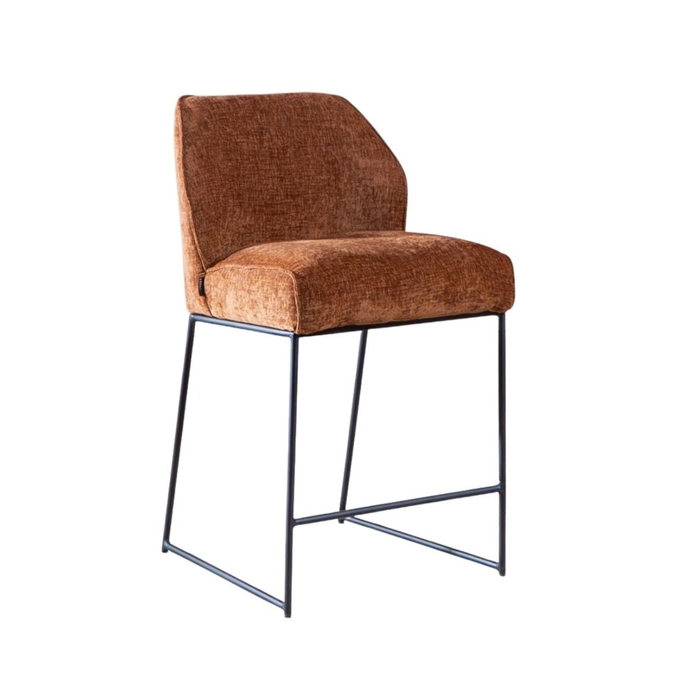 Barkruk Kalio chenille koper 73 cm