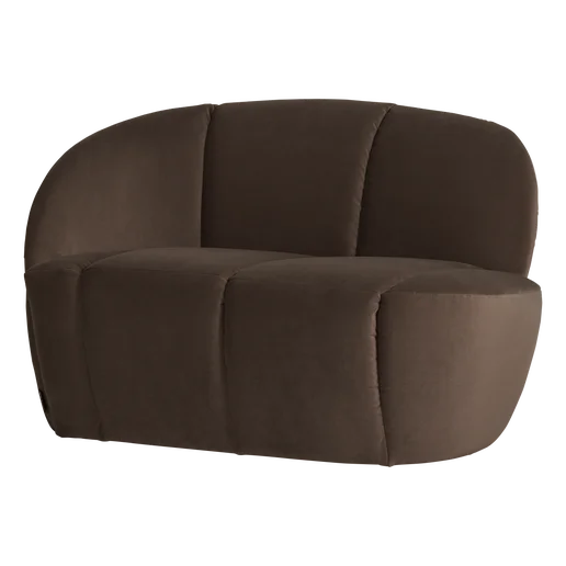 Bankje velours 2-zits links 112 cm