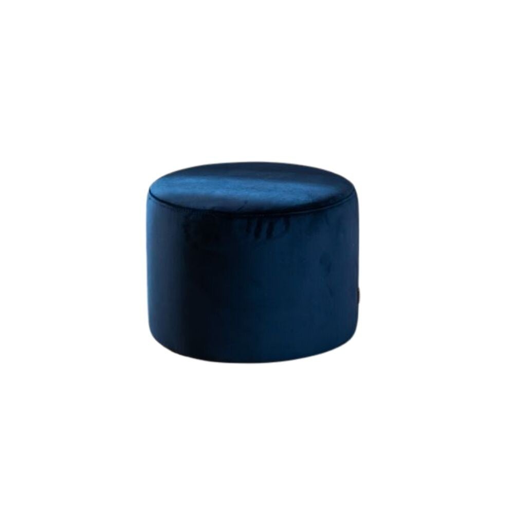 Poef velours donkerblauw