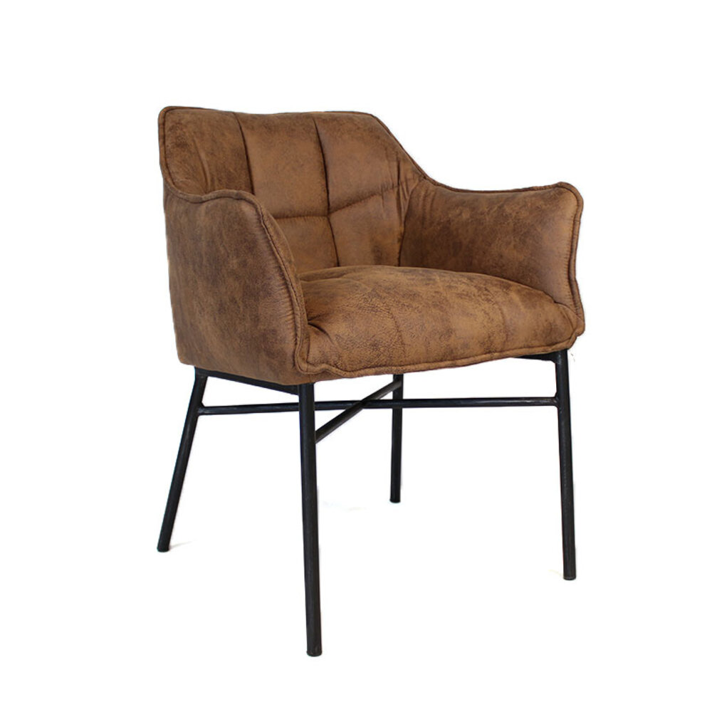 Stoel microvezel cognac 62 cm