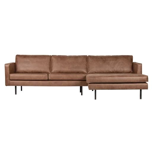Chaise longue Halro bruin rechts