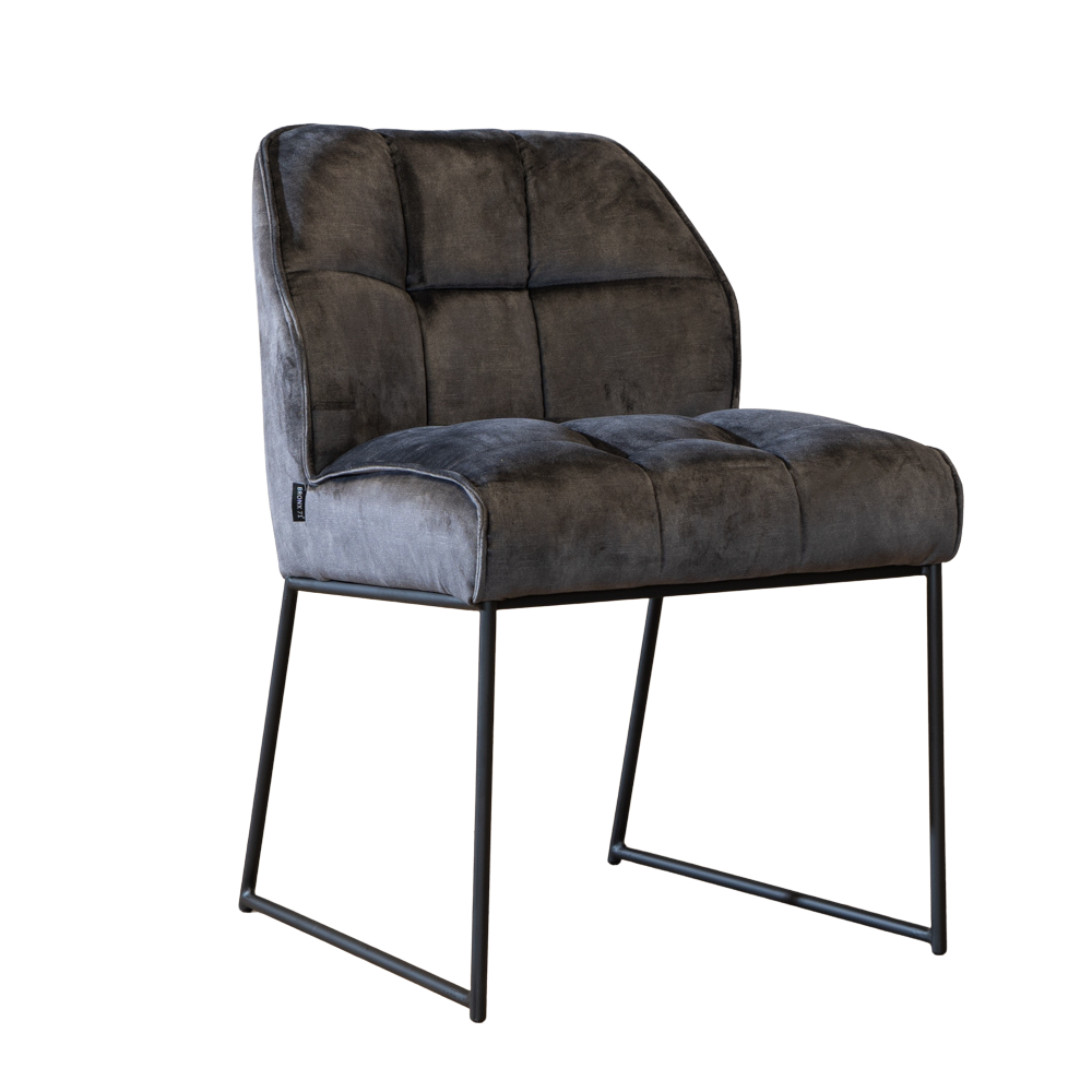 Stoel Hela velours antraciet