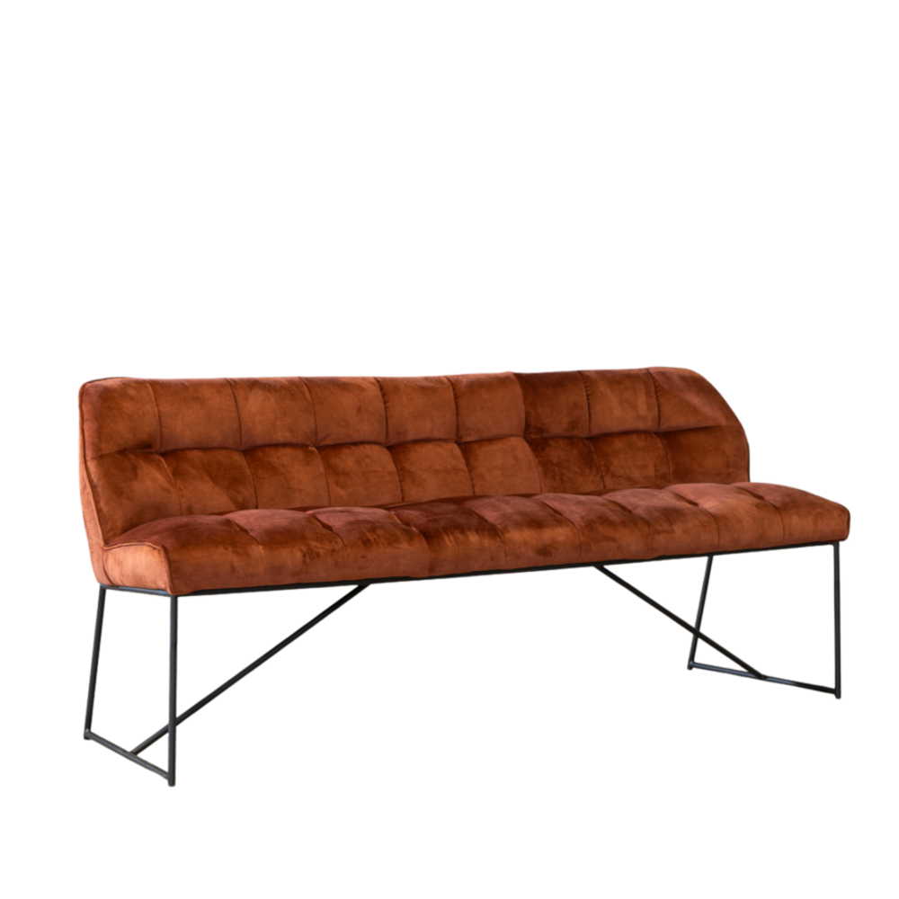 Bankje Novla velours koper 220 cm