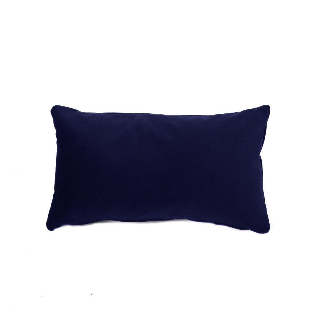 Kussen velours donkerblauw 25 × 45 cm