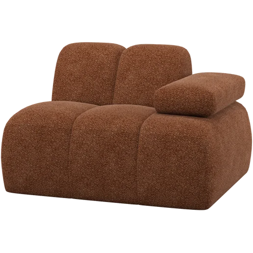 Bank Seltemi chenille bruin 1-zits rechts