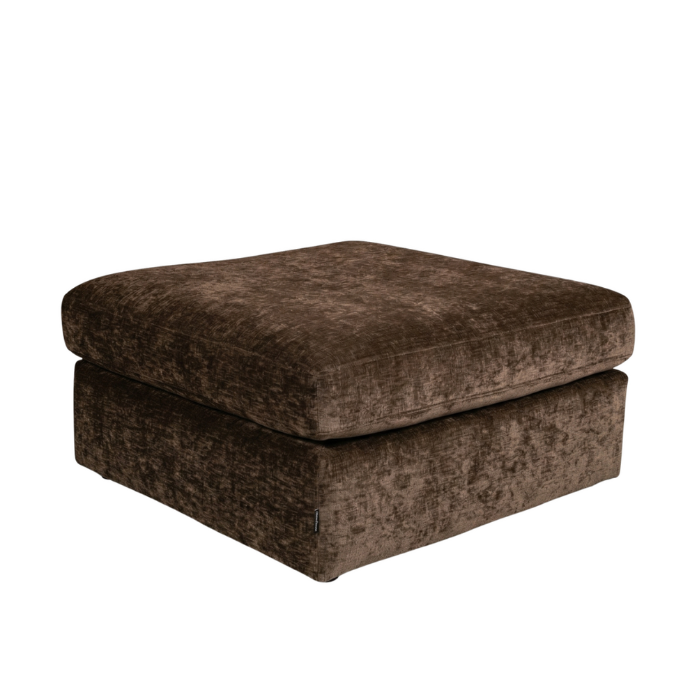 Poef chenille mocha
