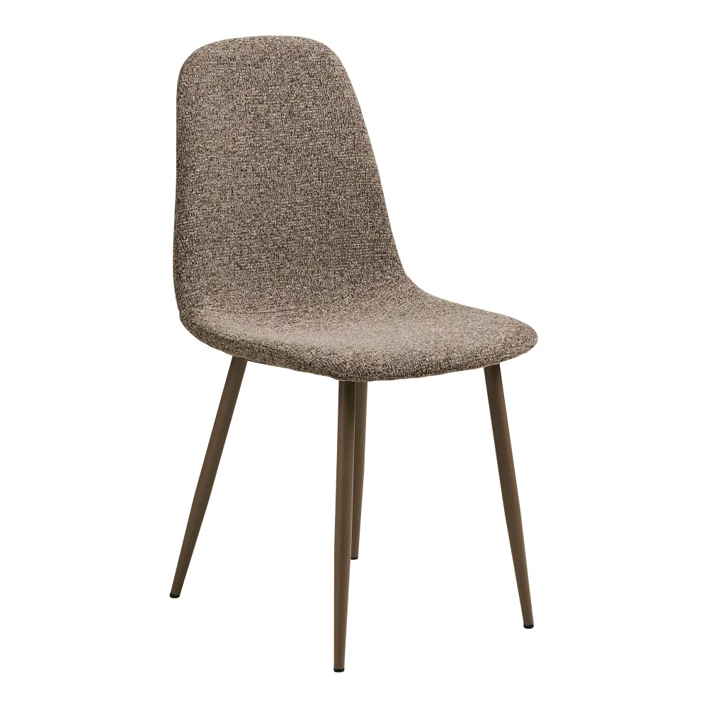Eetkamerstoel Korel polyester bruin 44 cm