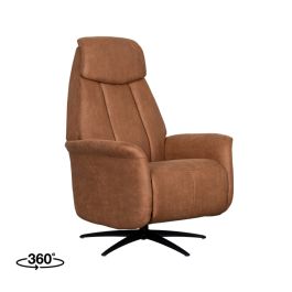 Fauteuil microsuede cognac 9