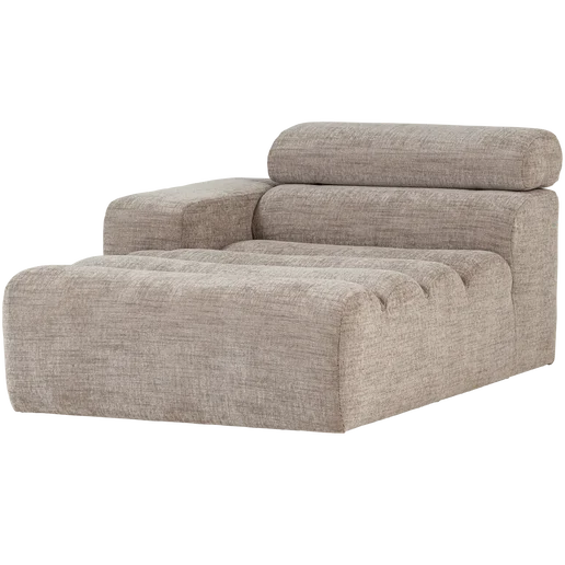 Chaise longue naturel links 109 × 86 cm hoog