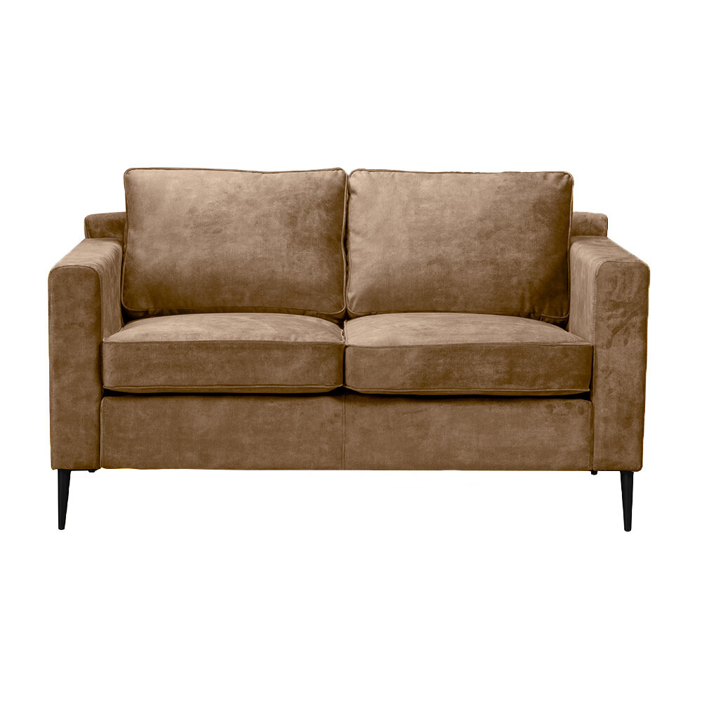 Bank velours taupe 2-zits