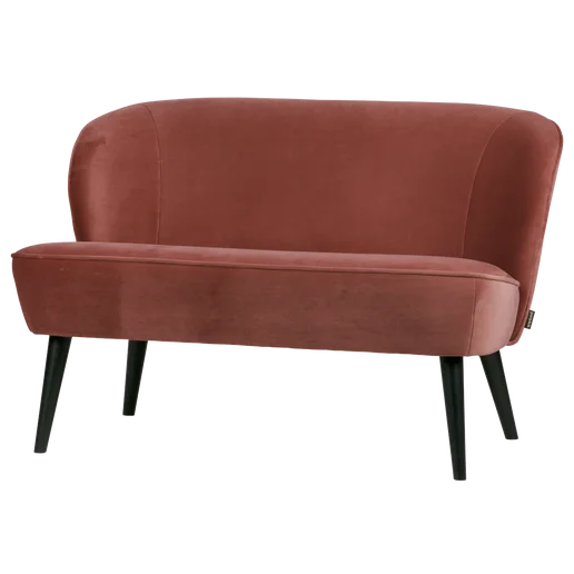 Bankje velours rood