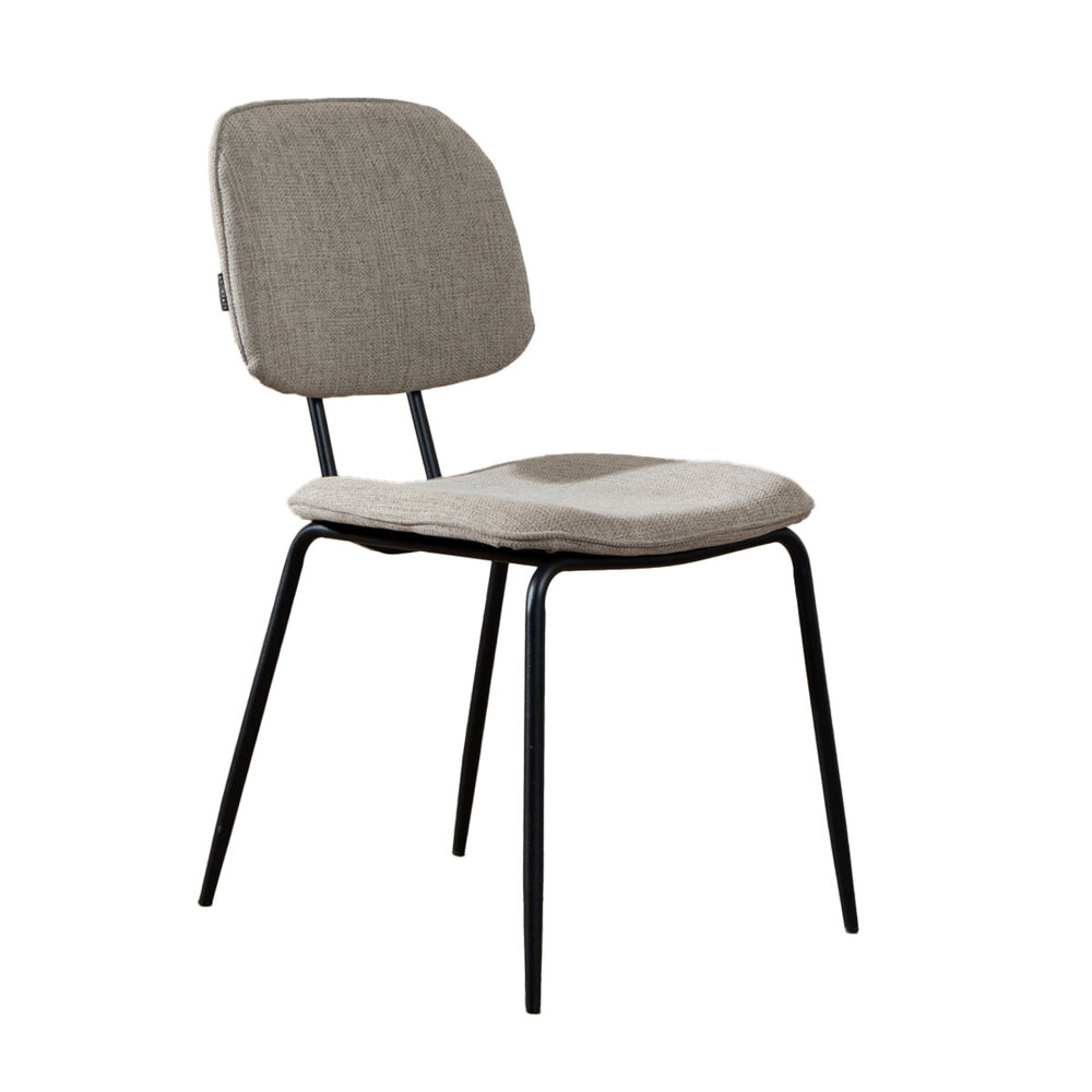 Stoel gerecycled polyester taupe 44 cm