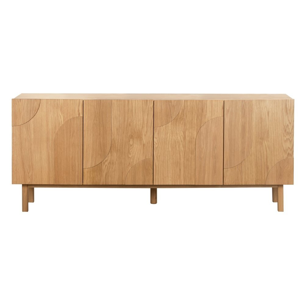 Dressoir MDF + eikenfineer blank eiken 200 cm