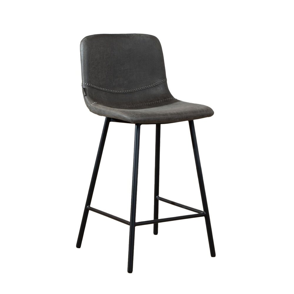 Barkruk eco-leer antraciet 46 cm