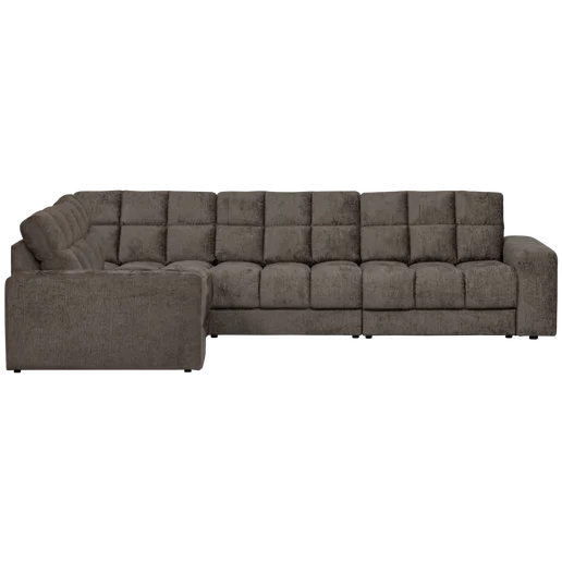 Hoekbank Jasis polyester grijs links