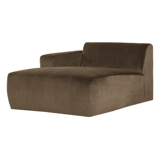 Chaise longue velours links