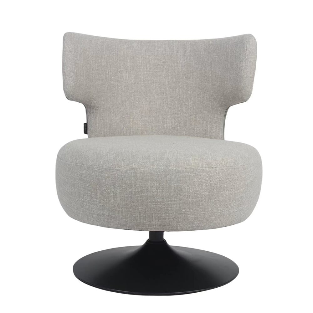 Fauteuil stof taupe draaibaar