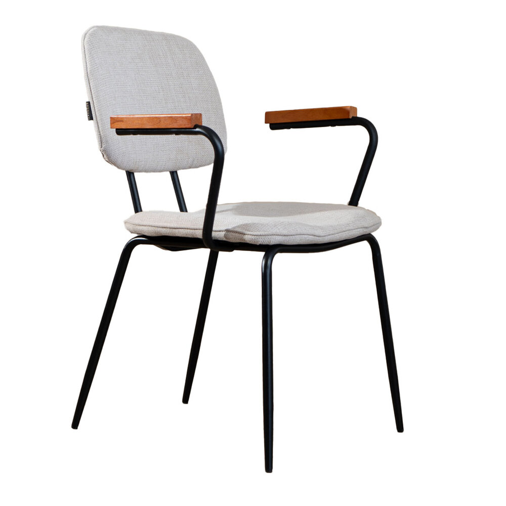Stoel Selon gerecyled polyester beige 58 cm