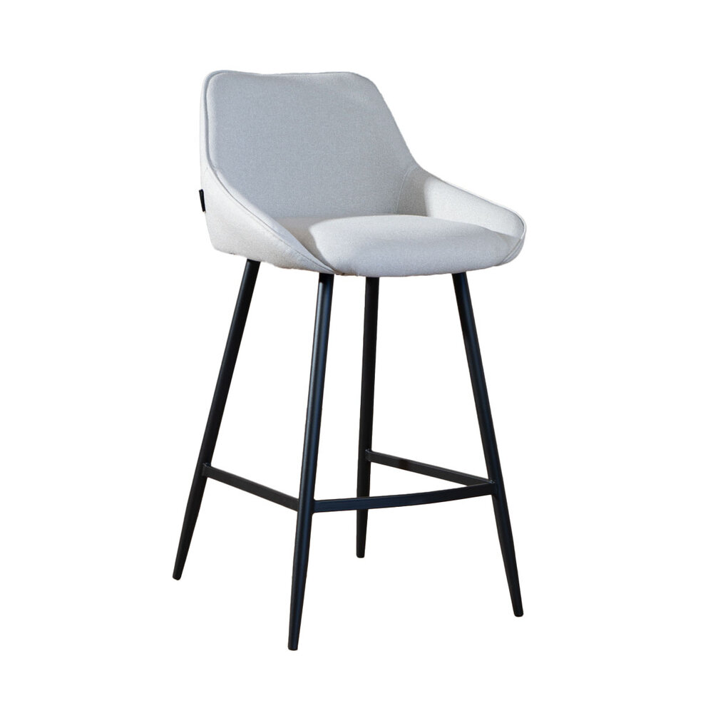 Barkruk gerecycled polyester grijs 68 cm