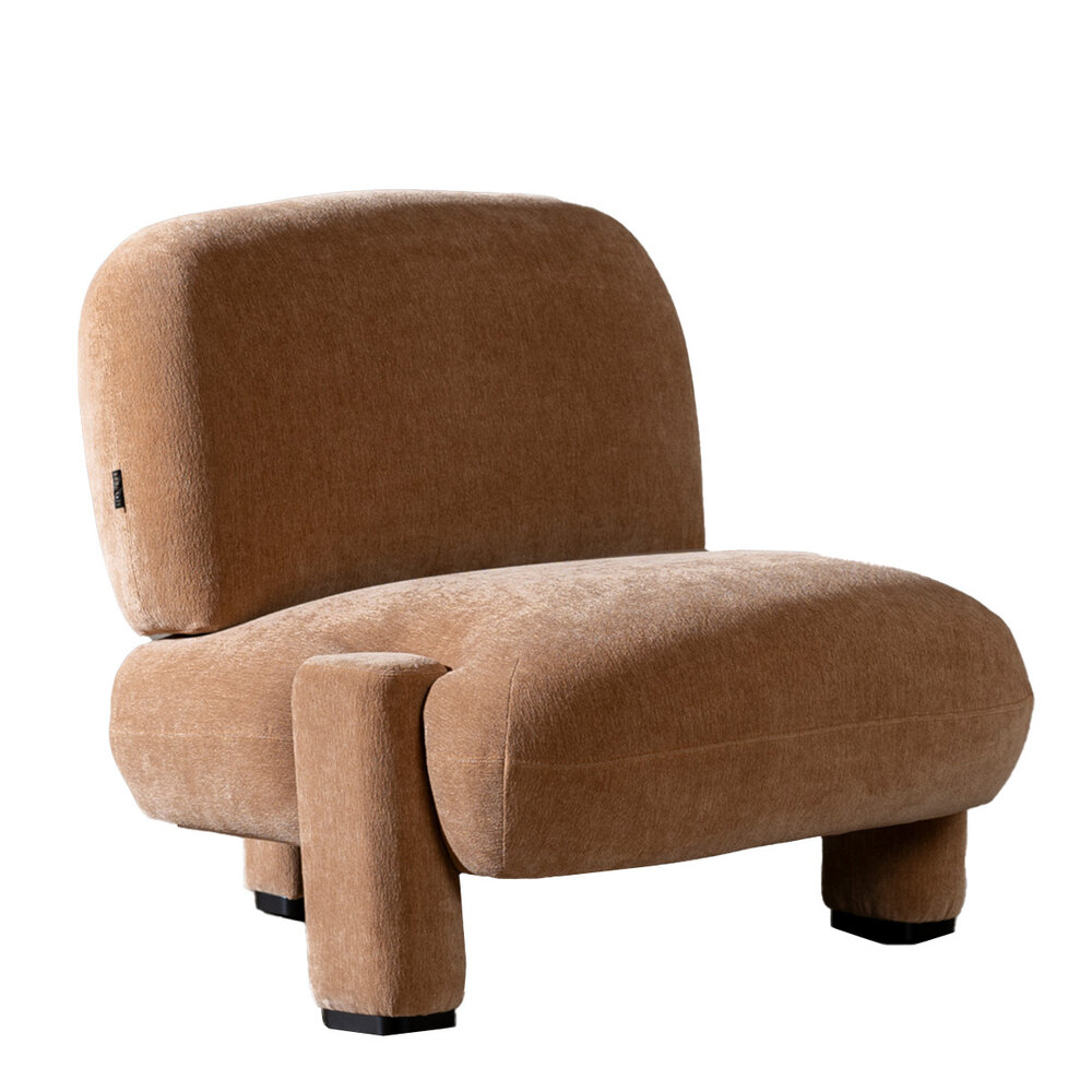 Fauteuil chenille terracotta 80 × 77 cm hoog