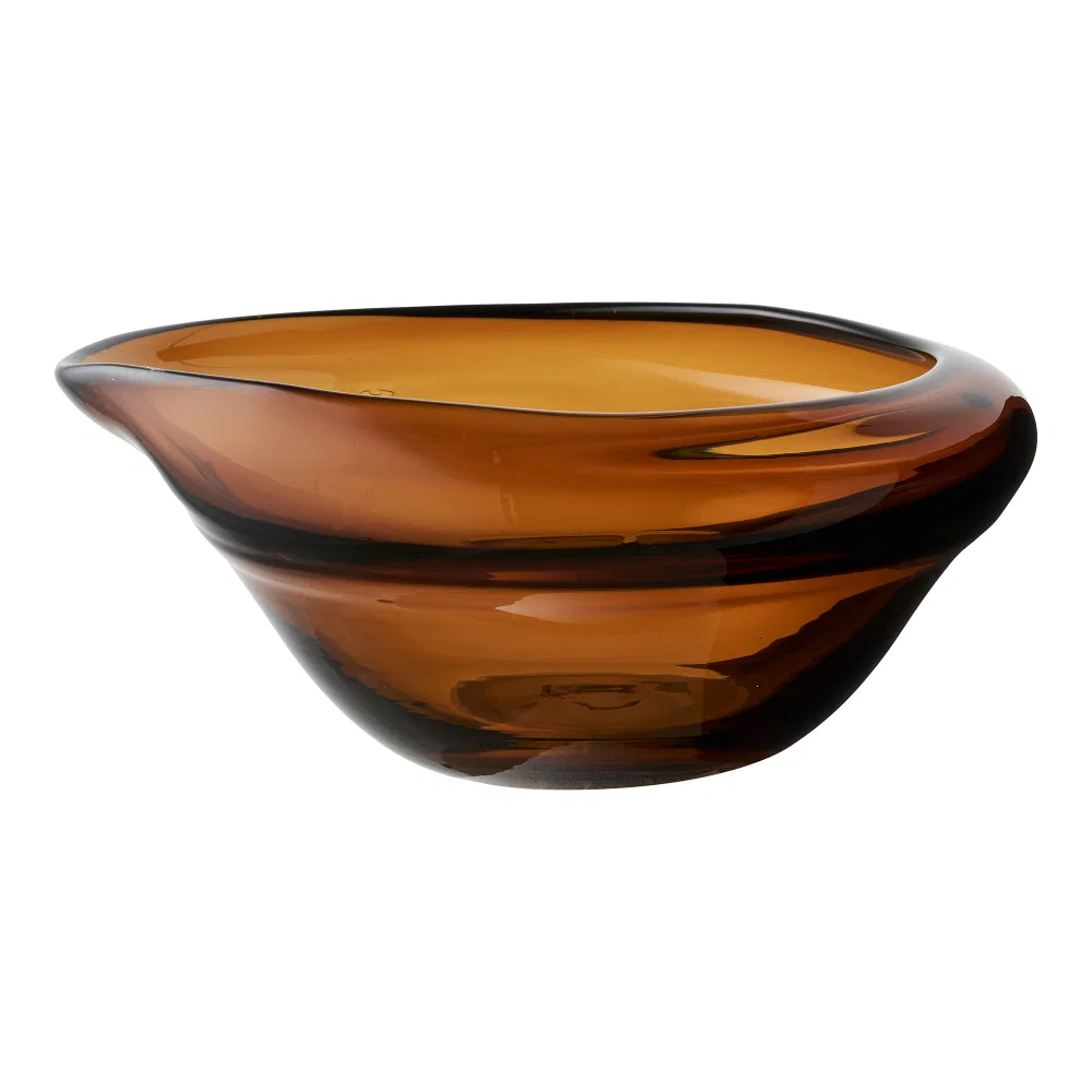 Decoratie glas gerookt bruin 29 cm