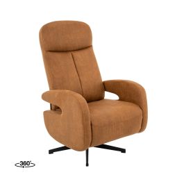Fauteuil microsuede cognac 9 62 cm