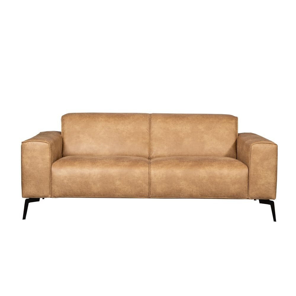Bank eco-leer beige 5-zits