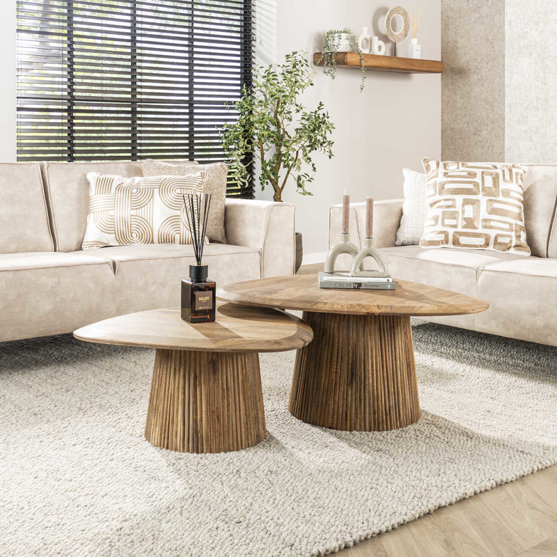 Salontafel driehoekig set van 2 4