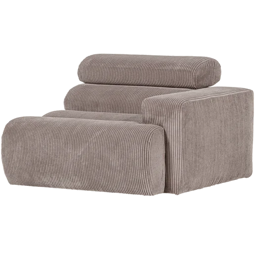 Bank beige 1-zits rechts 109 cm