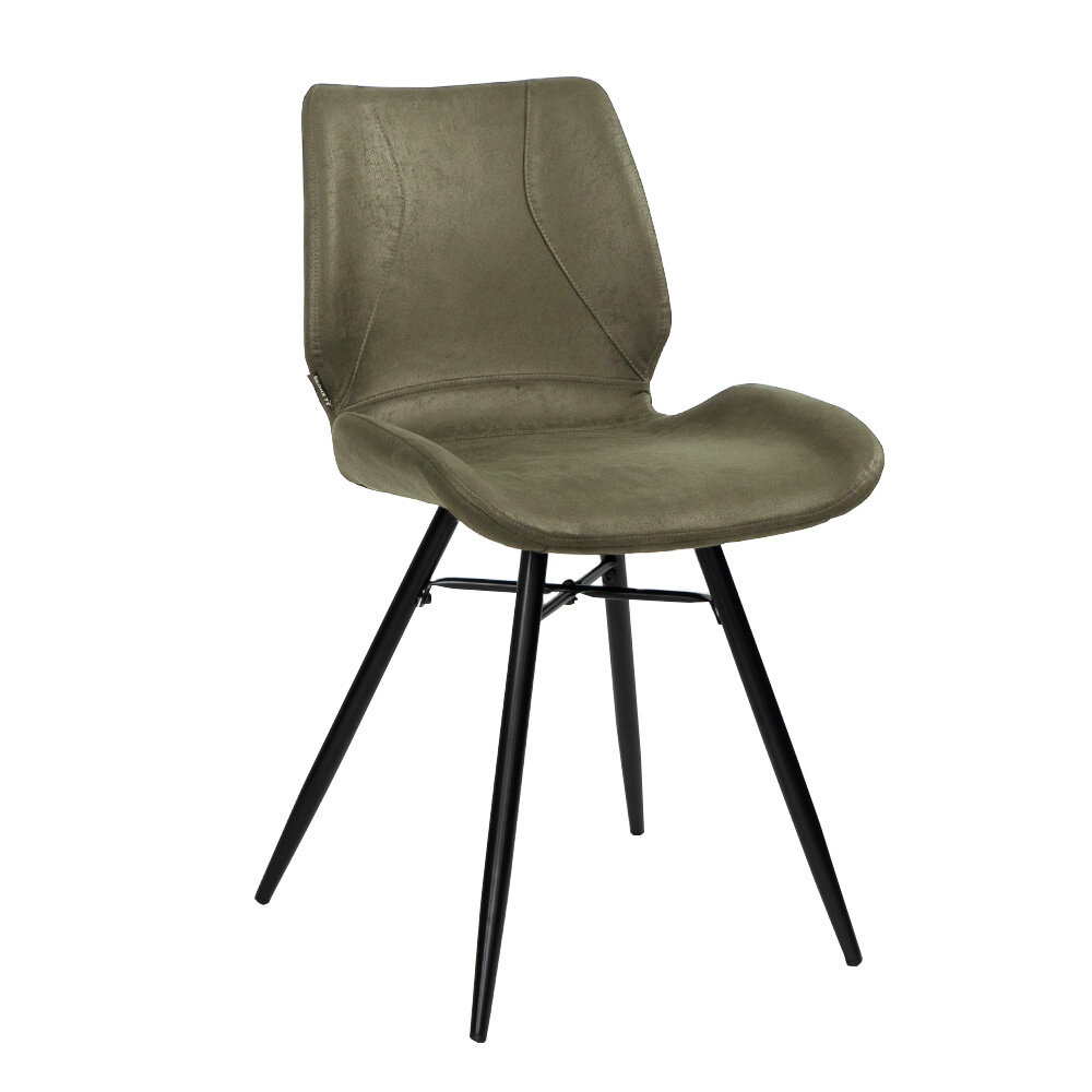 Stoel eco-leer olijfgroen 47 cm