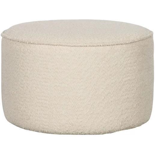Poef Selon polyester crème Ø60 cm