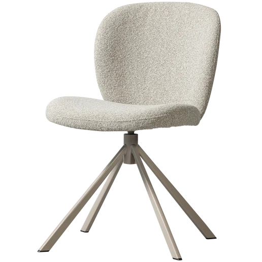 Eetkamerstoel bouclé naturel