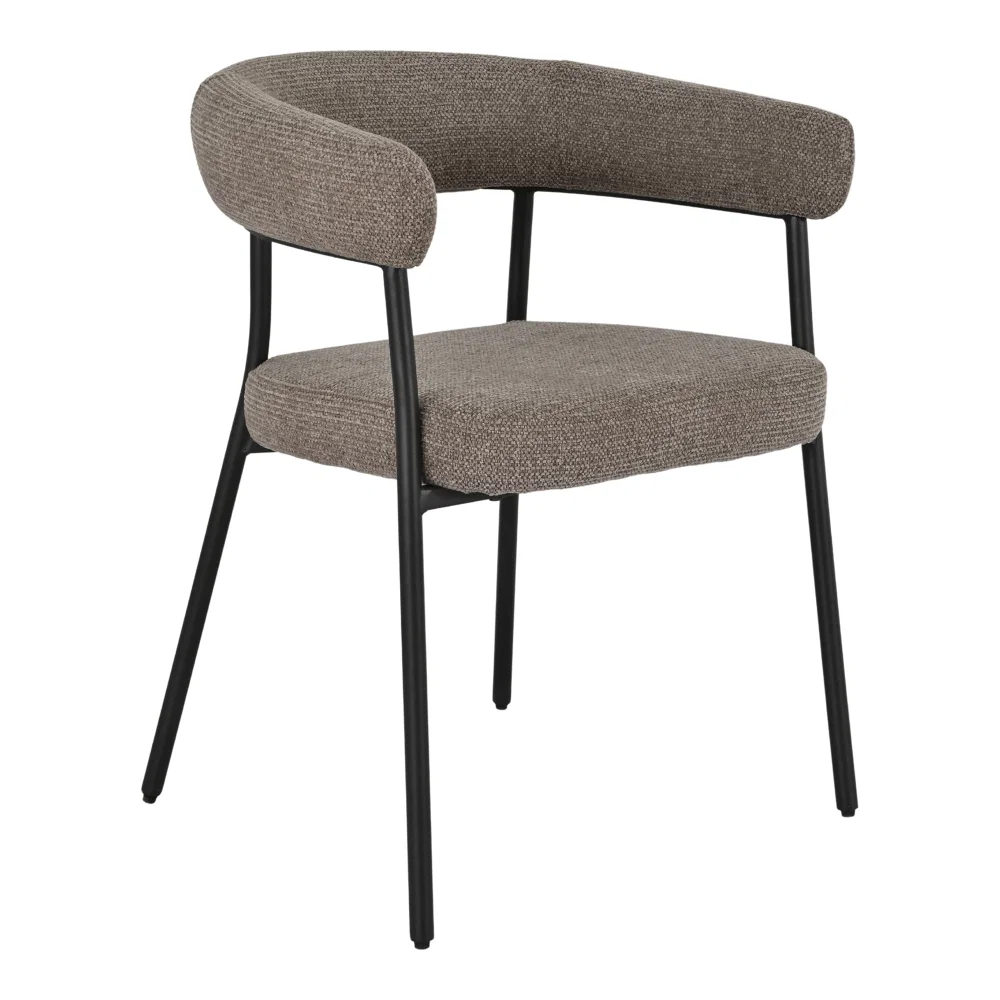 Eetkamerstoel staal bruin 58 cm