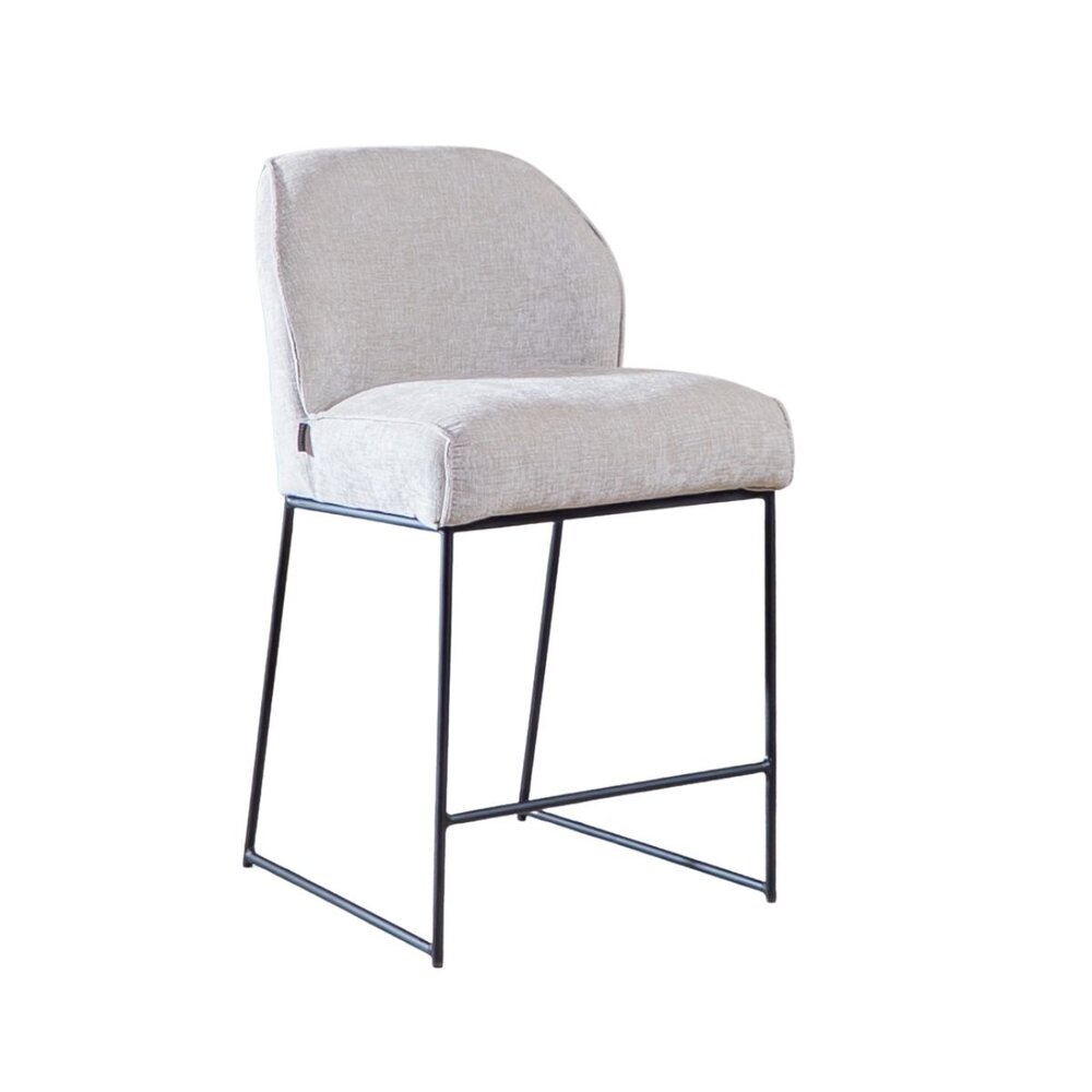 Barkruk chenille beige 73 cm