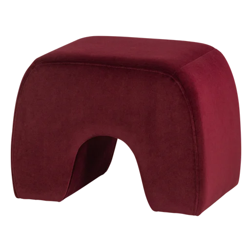 Poef velours rood