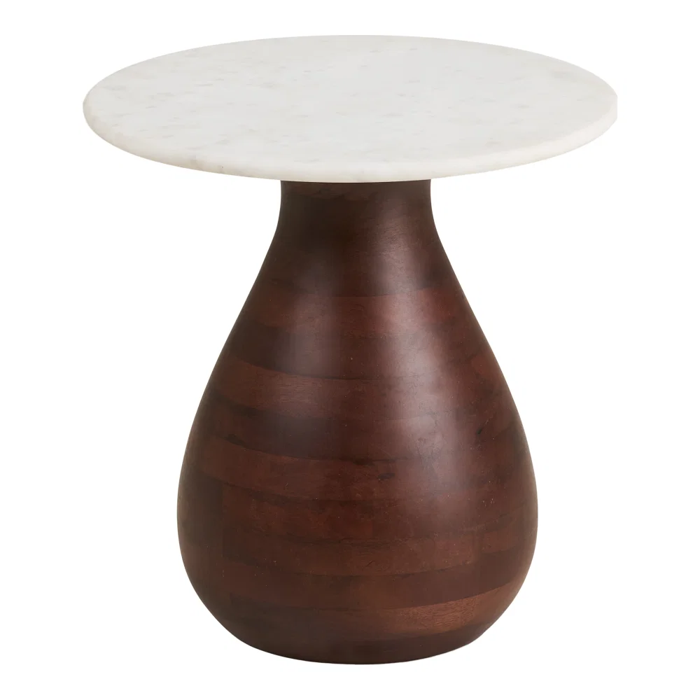 Bijzettafel Terla mangohout wit