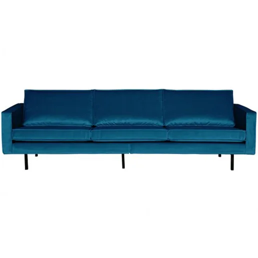 Bank velours 3-zits 277 × 85 cm hoog