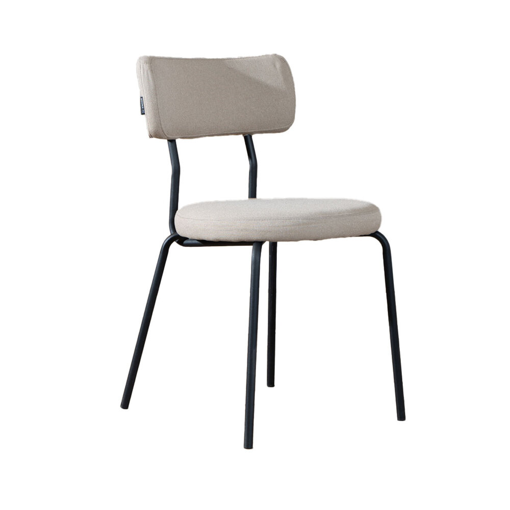 Stoel gerecycled polyester taupe 43 cm
