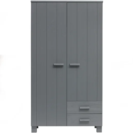 Kast grijs 111 × 202 cm hoog