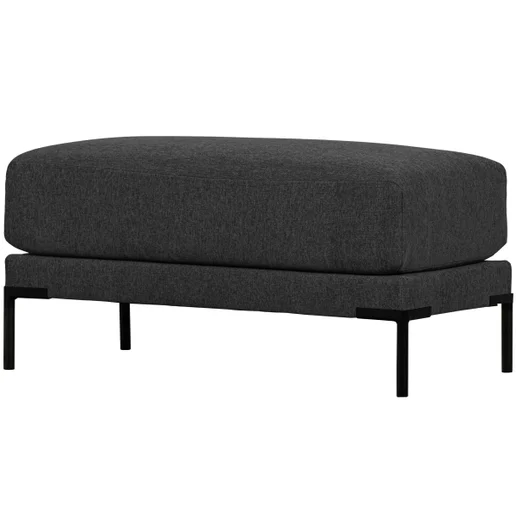Poef Elis polyester grijs 50 cm 50 cm