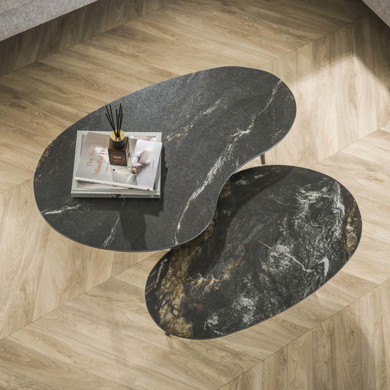 Salontafel niervormig set van 2