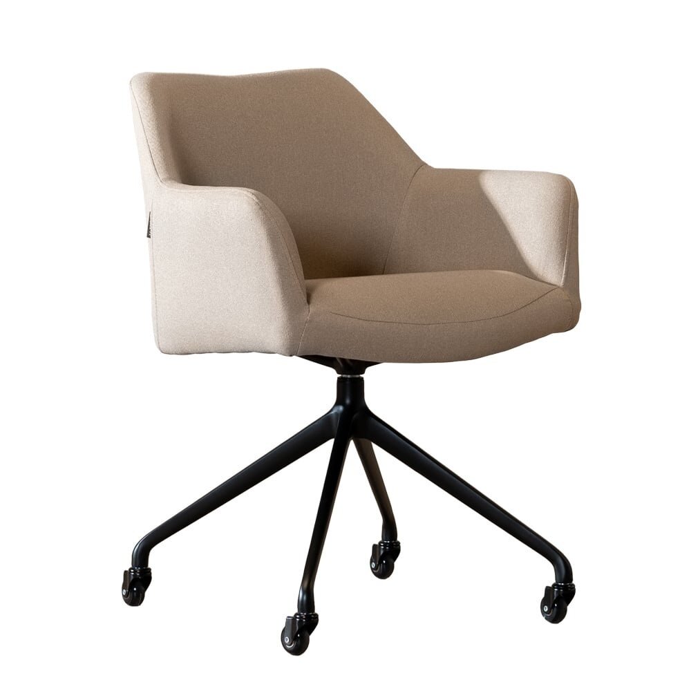 Stoel gerecycled polyester taupe 60 cm