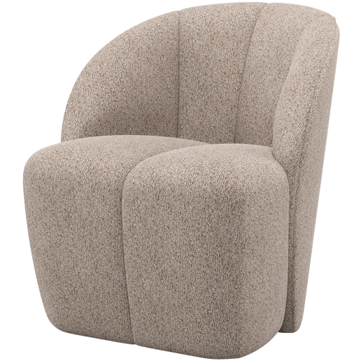 Fauteuil chenille beige 68 × 75 cm hoog